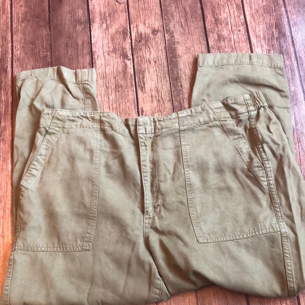 J. Crew Zip Up Loden Green Seaside Pants Sz 16